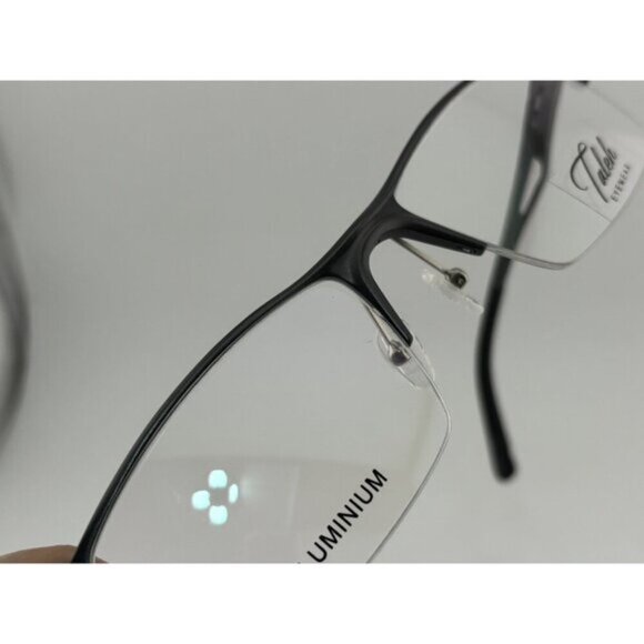 TALEH EYEWEAR - 1961 60-18-142 Gray Aluminum Half Rim Glasses Frames - Picture 3 of 9